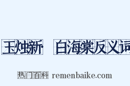 玉烛新·白海棠反义词是什么意思的图片